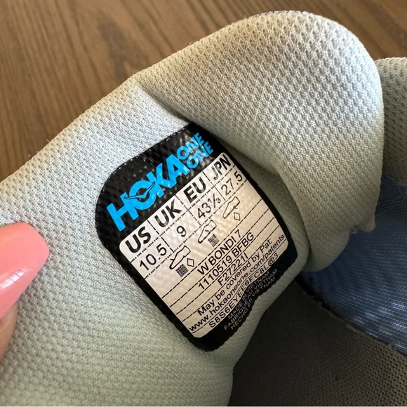 Hoka Women’s Bondi 7 Blue Fog Running Shoes - Picture 10 of 10